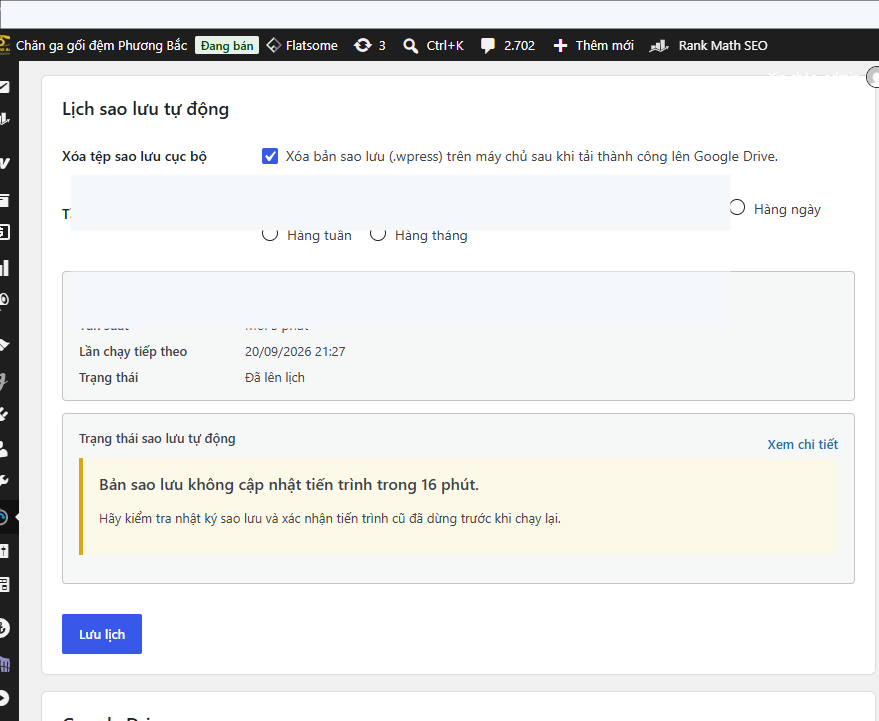 Hướng dẫn Server Cron của OCC Backup