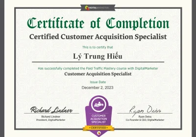 Ly Trung Hieu Paid Traffic Mastery Paid Traffic Mastery Certification DigitalMarketer Lab 1