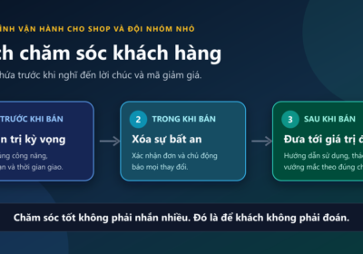 Quy trình chăm sóc khách hàng qua ba giai đoạn trước bán, trong bán và sau bán