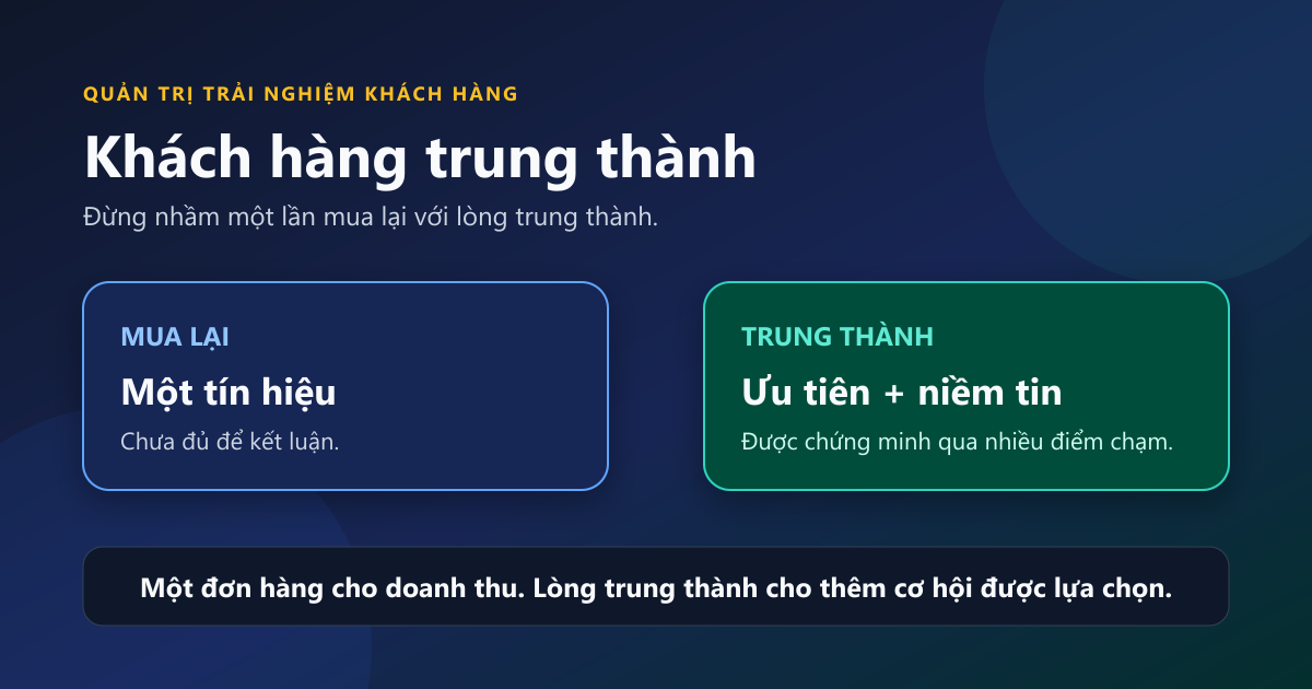 Khách Hàng Trung Thành: Đừng Nhầm Một Đơn Mua Lại Với Lòng Trung Thành 1 So sánh khách mua lặp lại vì tiện lợi với khách hàng trung thành có niềm tin và gắn kết lâu dài